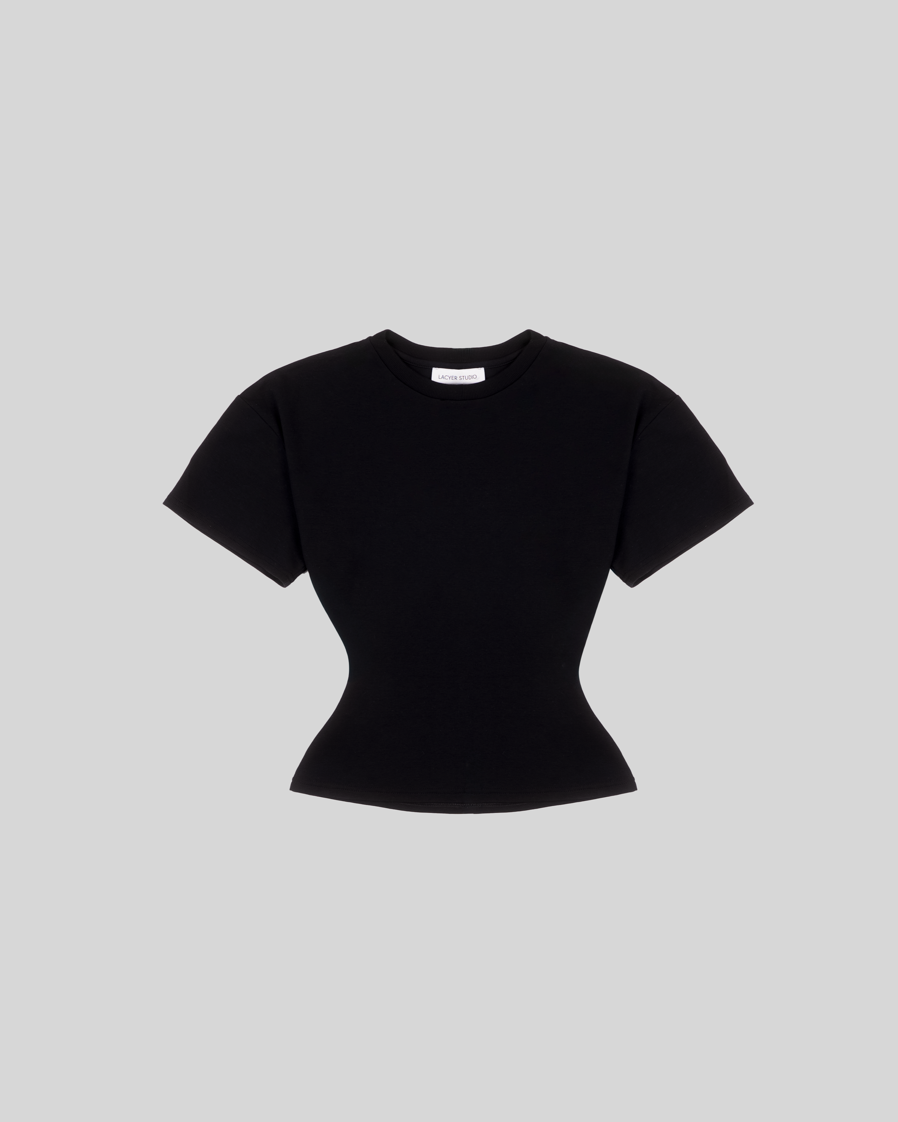 Fitted tee black