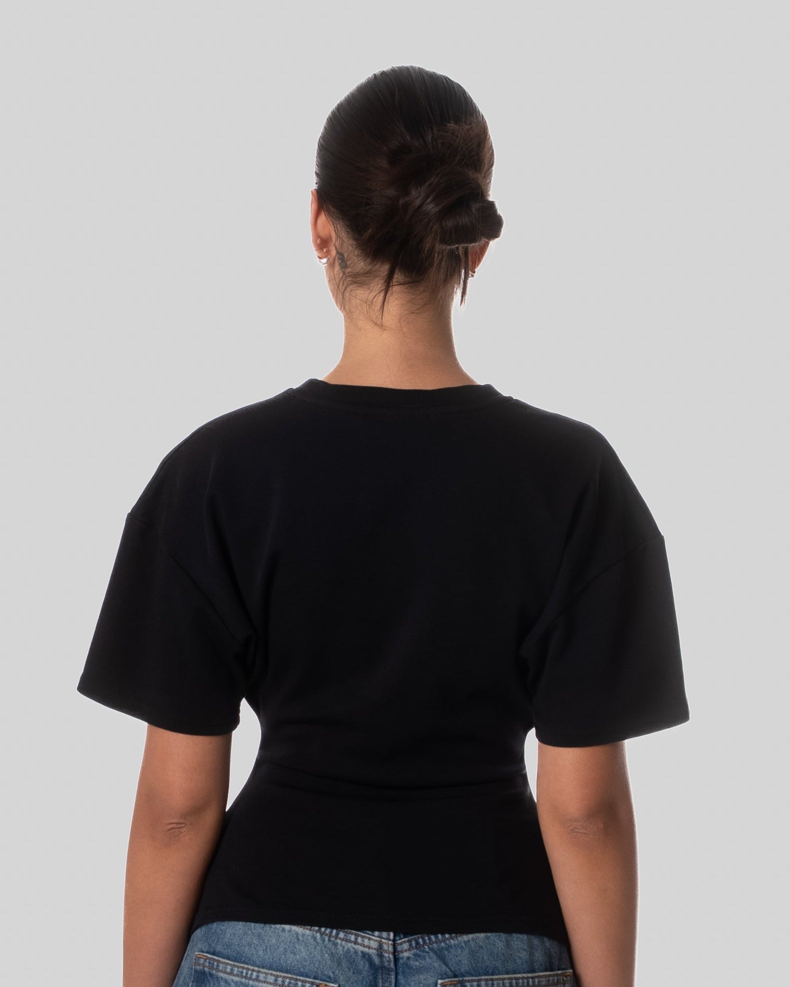 Fitted tee black