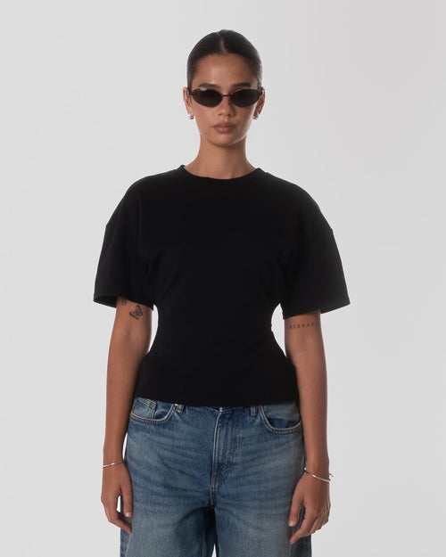 Fitted tee black